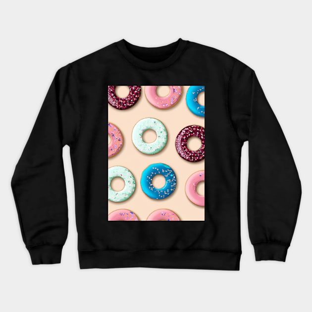 Donuts Pattern Crewneck Sweatshirt by maxcode